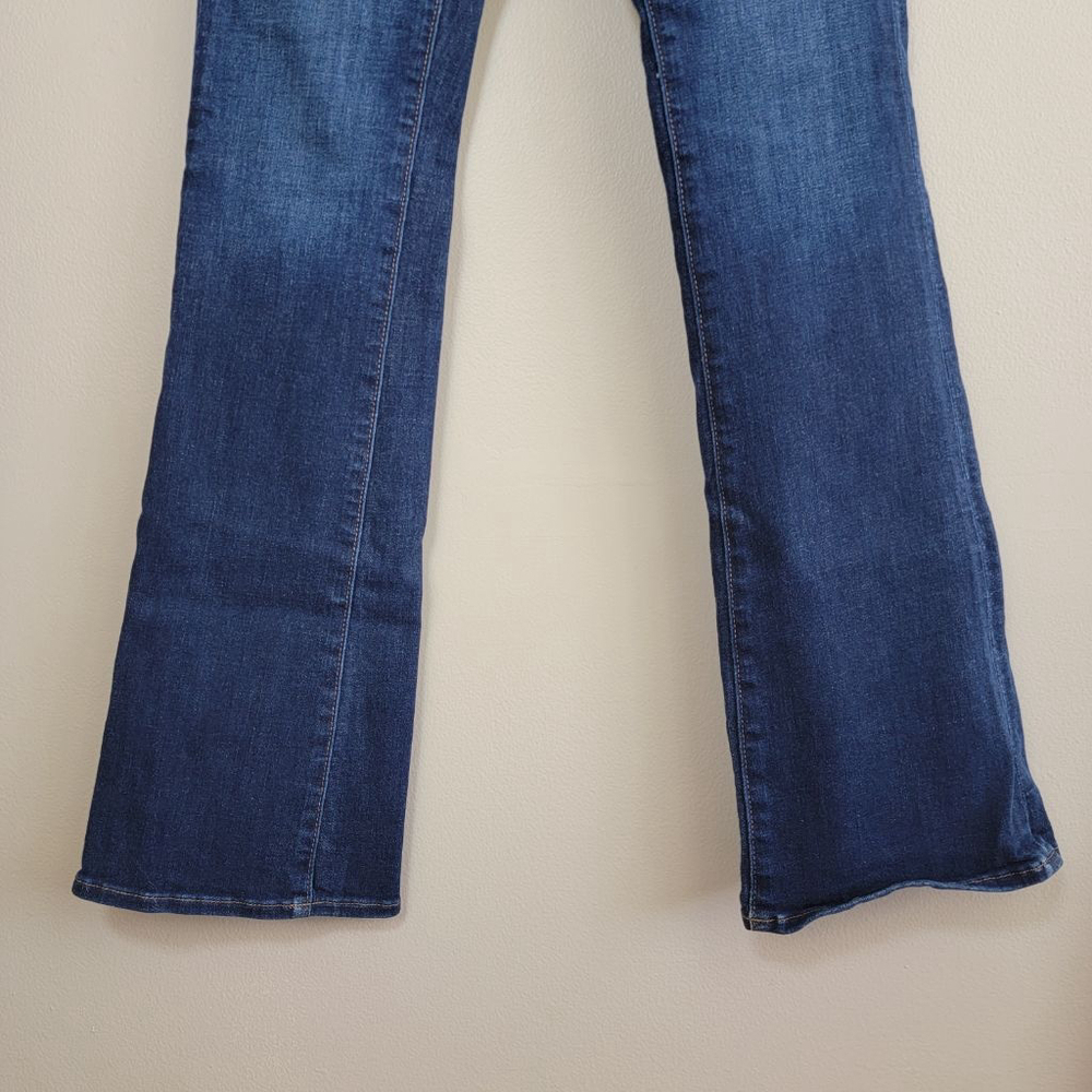 American Eagle Kick Boot Jeans Dark Blue Wash Low Rise Stretch Bootcut AE 2 - Picture 6 of 11